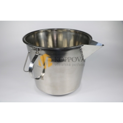 Kbelík pod med. nerez s výlevkou a oušky 15l